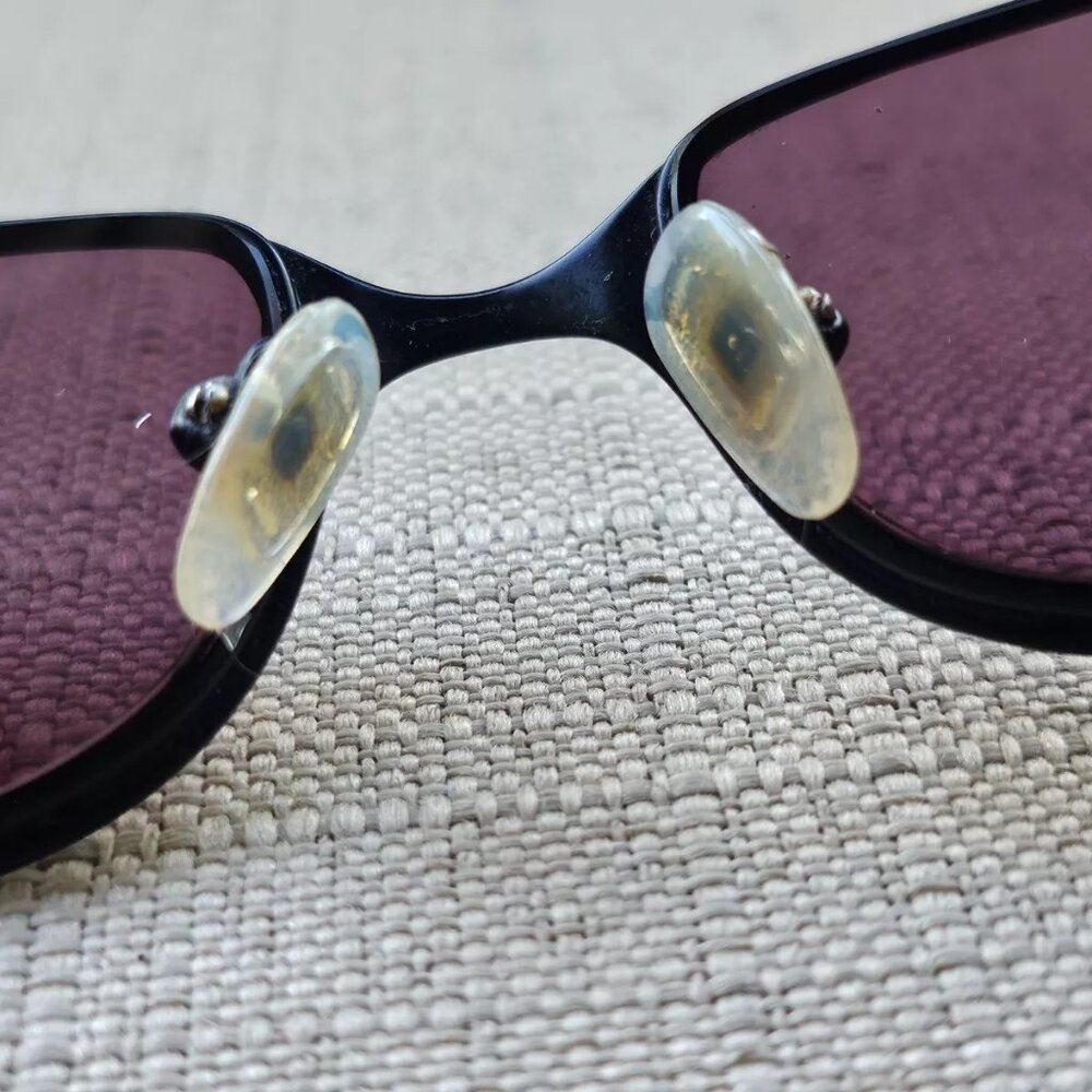 ST Mortiz Women Glasses/Sunglasses EBONY Frame Black Tone Metal Eyeglasses 135 - Picture 10 of 12